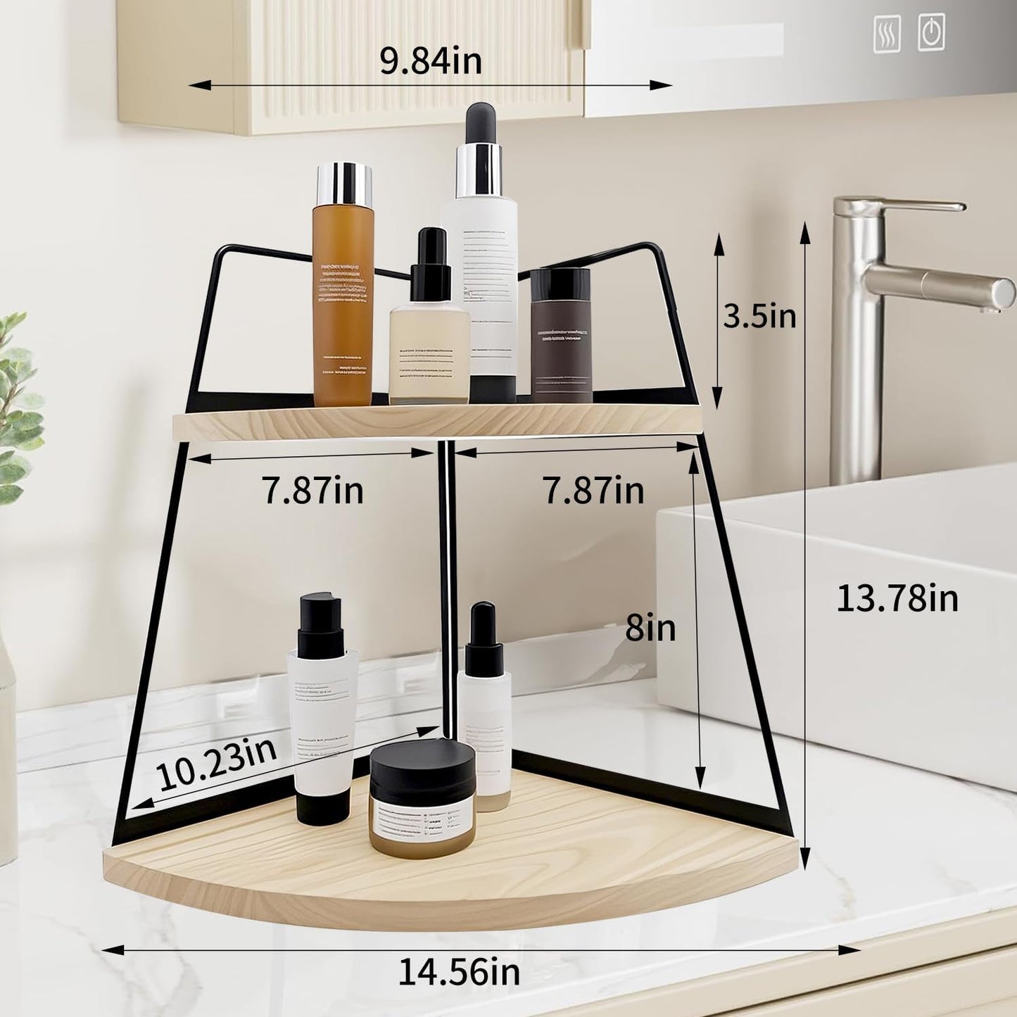 2-Tier Bathroom Counter Organizer